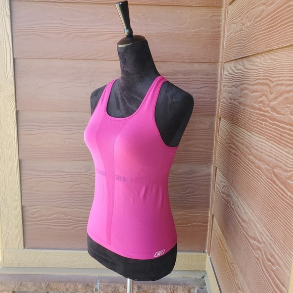 Reebok Play Dry Magenta Pink Women's Size Large Racerback Activewear Tank Top - Picture 14 of 16
